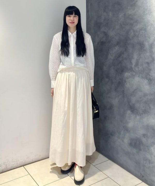 OSUMIさんの「BEAMS WOMEN｜比翼 レース シャツ」を使ったコーディネート