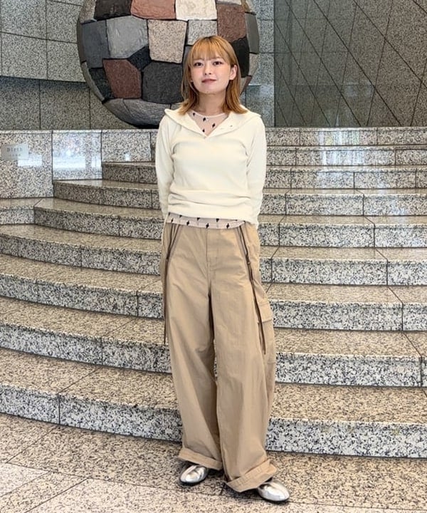 あすかさんの「BEAMS WOMEN｜【別注】Healthknit × maturely / フーデッド ヘンリー ロングスリーブ」を使ったコーディネート