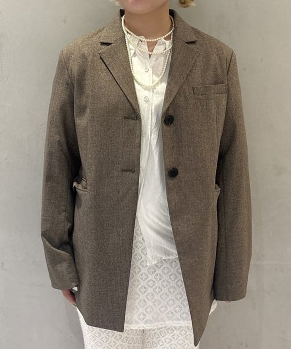 大石彩可さんの「BEAMS WOMEN｜RBS / ヘリンボーン 2ボタン ジャケット」を使ったコーディネート