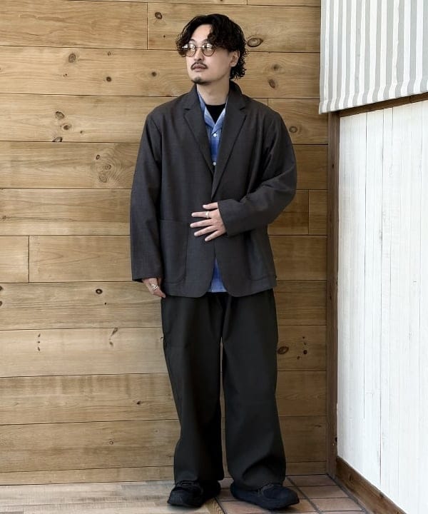 ✨美品✨ビーミングバイビームス　スーツ Ｌサイズ　ネイビー　紺色　ストレッチ B:MING by BEAMS（ビーミング by ビームス）ストレッチ メッシュ