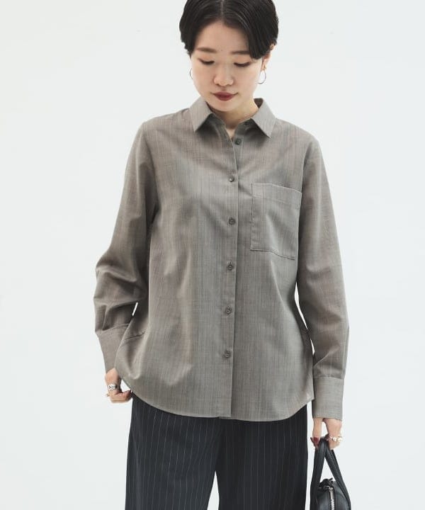 SANOさんの「BEAMS WOMEN｜ポプリン ストライプ イージーパンツ」を使ったコーディネート