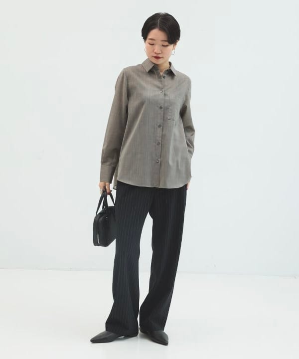 SANOさんの「BEAMS WOMEN｜ポプリン ストライプ イージーパンツ」を使ったコーディネート