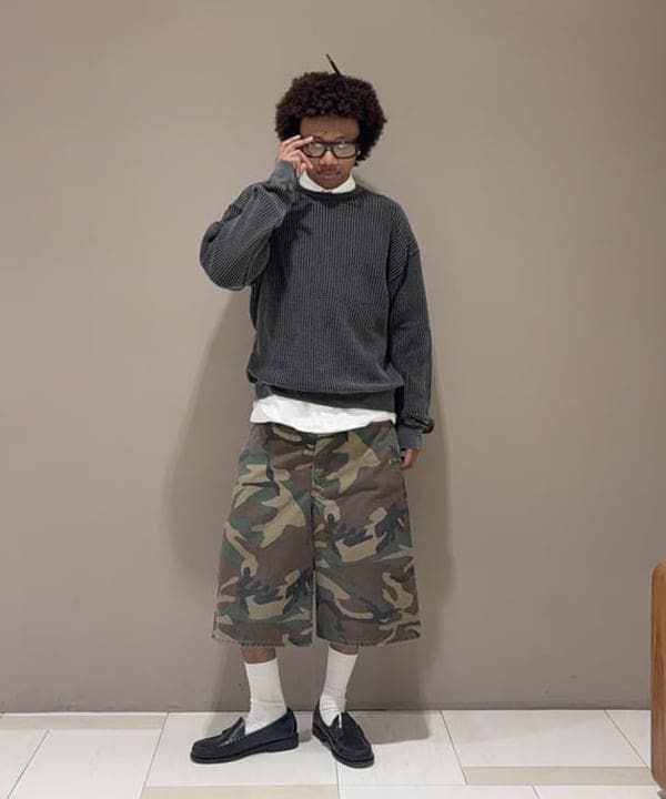 NADEL ナデールさんの「BEAMS WOMEN｜【別注】Champion / Big Waffle Long Sleeve Shirt」を使ったコーディネート