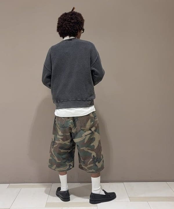 NADEL ナデールさんの「BEAMS WOMEN｜【別注】Champion / Big Waffle Long Sleeve Shirt」を使ったコーディネート