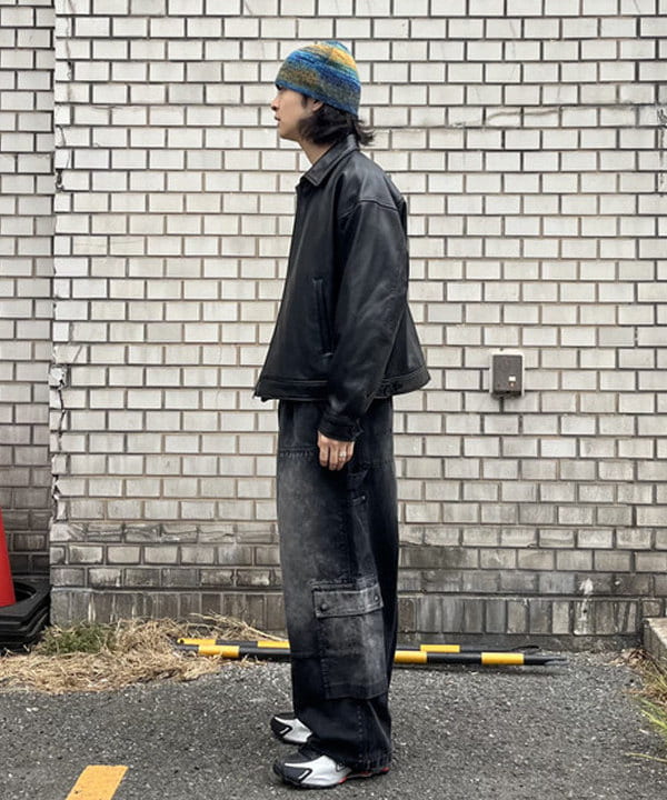 久保田 耀さんの「ワイドフィット レザー ジップブルゾン」を使ったコーディネート