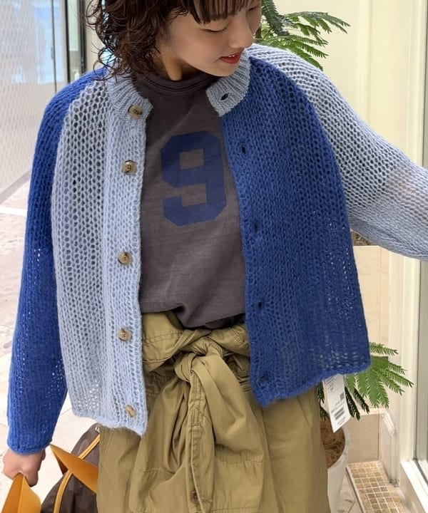 み　う　ちさんの「BEAMS WOMEN｜モヘア クレイジー カーディガン」を使ったコーディネート