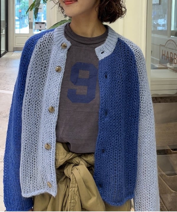 み　う　ちさんの「BEAMS WOMEN｜モヘア クレイジー カーディガン」を使ったコーディネート