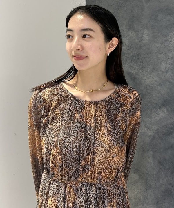 ササキさんの「BEAMS WOMEN｜RBS / ペイズリー レース プリント ワンピース」を使ったコーディネート