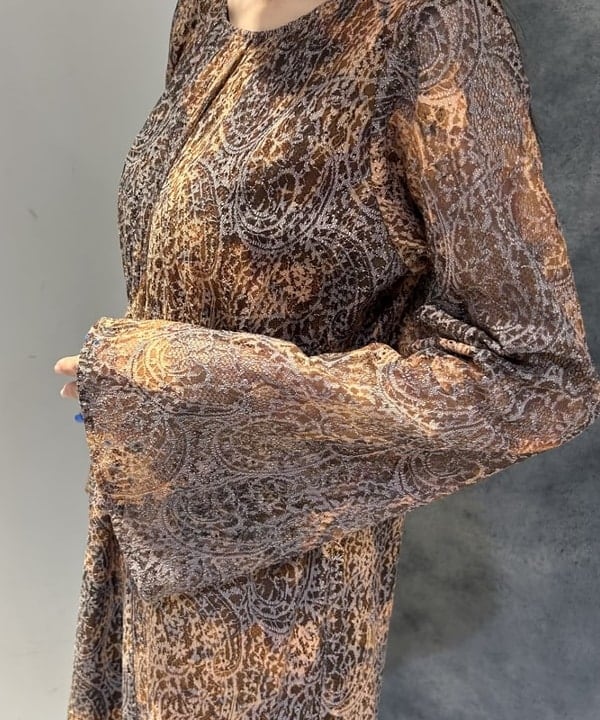 ササキさんの「BEAMS WOMEN｜RBS / ペイズリー レース プリント ワンピース」を使ったコーディネート