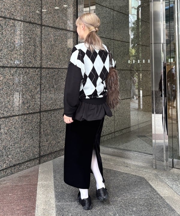 YABUさんの「BEAMS WOMEN｜【別注】FRED PERRY / ARGYLE JUMPER」を使ったコーディネート