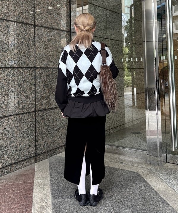 YABUさんの「BEAMS WOMEN｜【別注】FRED PERRY / ARGYLE JUMPER」を使ったコーディネート