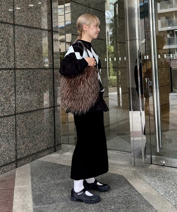 YABUさんの「BEAMS WOMEN｜【別注】FRED PERRY / ARGYLE JUMPER」を使ったコーディネート