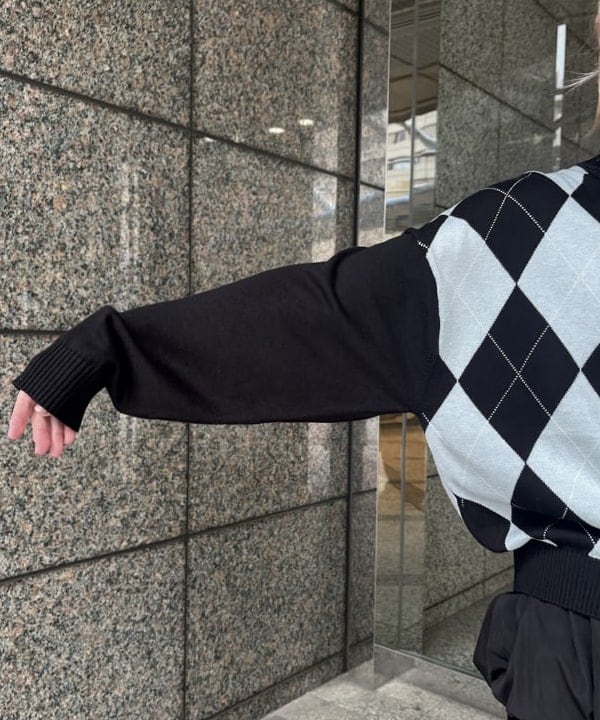 YABUさんの「BEAMS WOMEN｜【別注】FRED PERRY / ARGYLE JUMPER」を使ったコーディネート