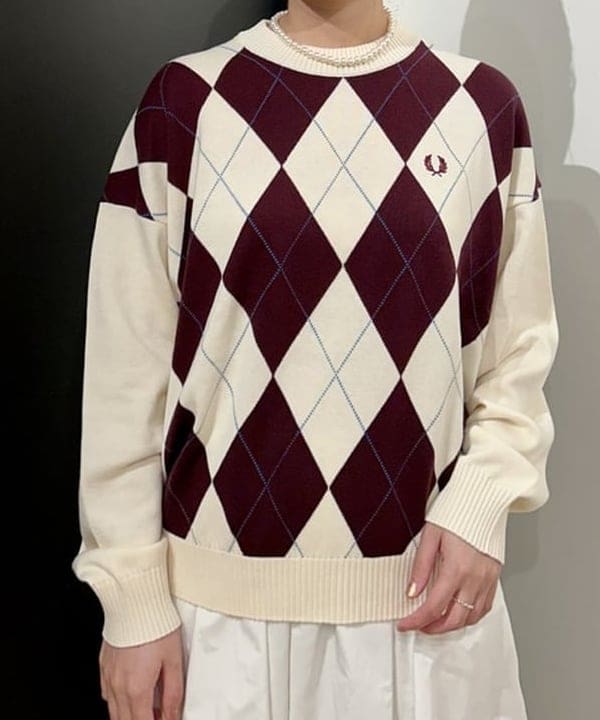 早川 萌子さんの「BEAMS WOMEN｜【別注】FRED PERRY / ARGYLE JUMPER」を使ったコーディネート