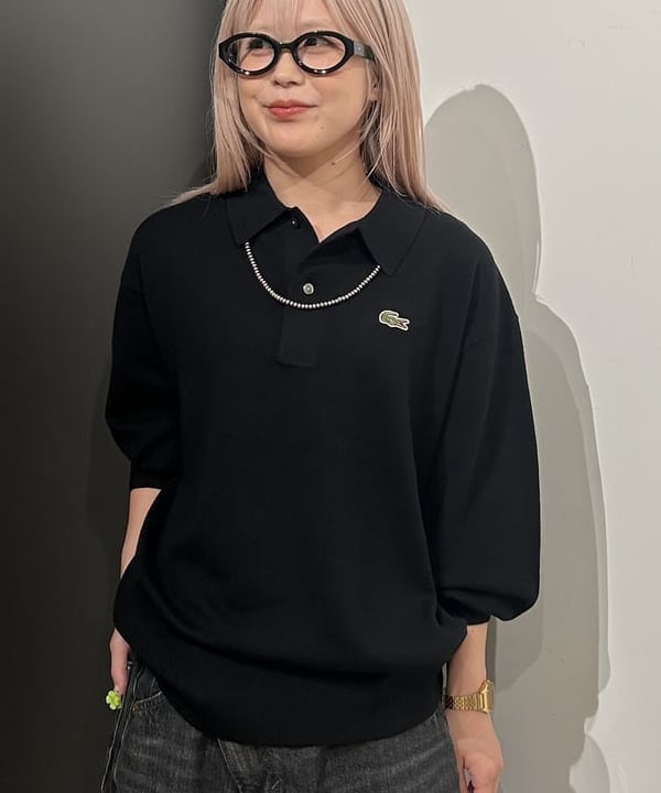 ando naoさんの「BEAMS WOMEN｜【別注】LACOSTE / ニット ポロシャツ」を使ったコーディネート
