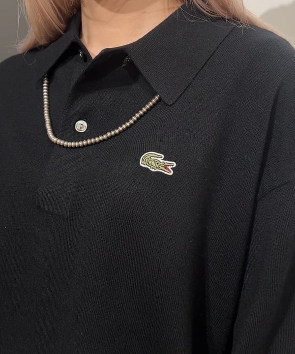 ando naoさんの「BEAMS WOMEN｜【別注】LACOSTE / ニット ポロシャツ」を使ったコーディネート