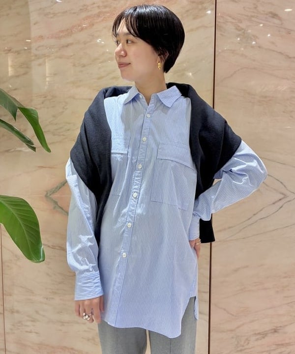 ゆうかさんの「BEAMS WOMEN｜【別注】:colon / スビン ストライプ シャツ」を使ったコーディネート