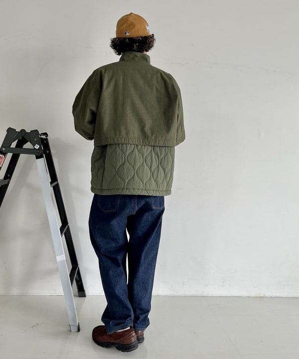 BAKU(東江 漠)さんの「BEAMS WOMEN｜ワイドフィト バックサテン レイヤード M-65 ブルゾン」を使ったコーディネート