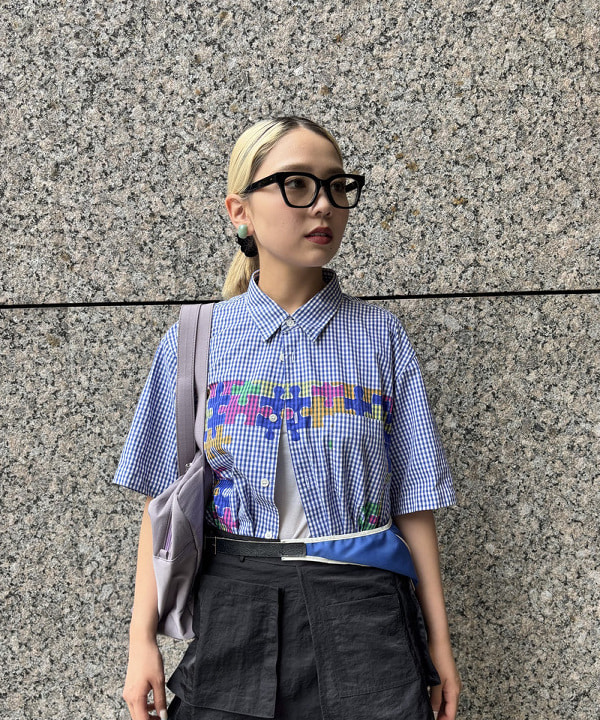山本 里南さんの「BEAMS WOMEN｜アーガイルシアー ソックス」を使ったコーディネート