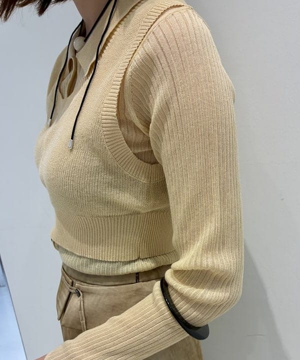 水野 萌香さんの「BEAMS WOMEN｜RBS / RIBポロ ベストセット」を使ったコーディネート