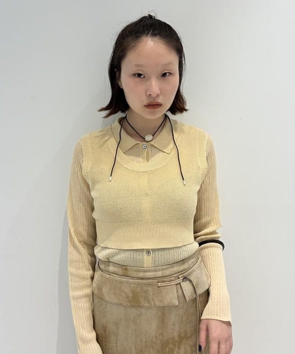 水野 萌香さんの「BEAMS WOMEN｜RBS / RIBポロ ベストセット」を使ったコーディネート