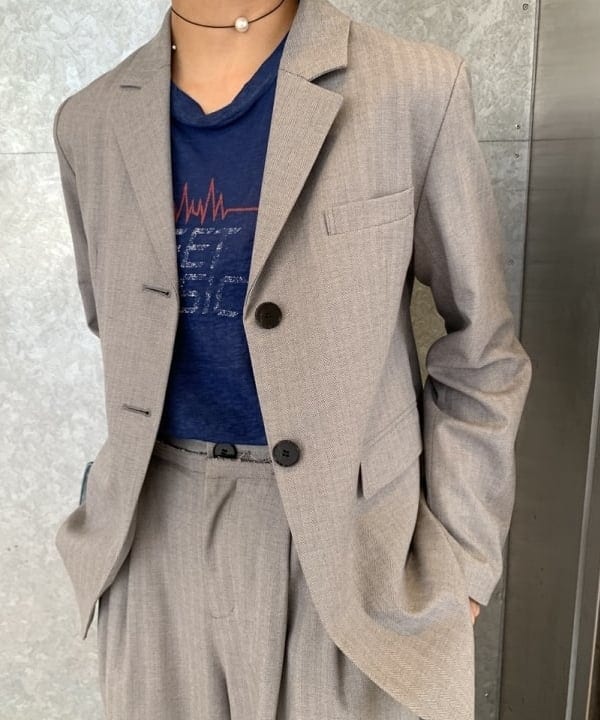 れいなさんの「BEAMS WOMEN｜RBS / ヘリンボーン 2ボタン ジャケット」を使ったコーディネート