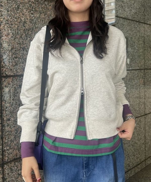 ばるたんさんの「BEAMS WOMEN｜セーラー スウェット フルジップ」を使ったコーディネート
