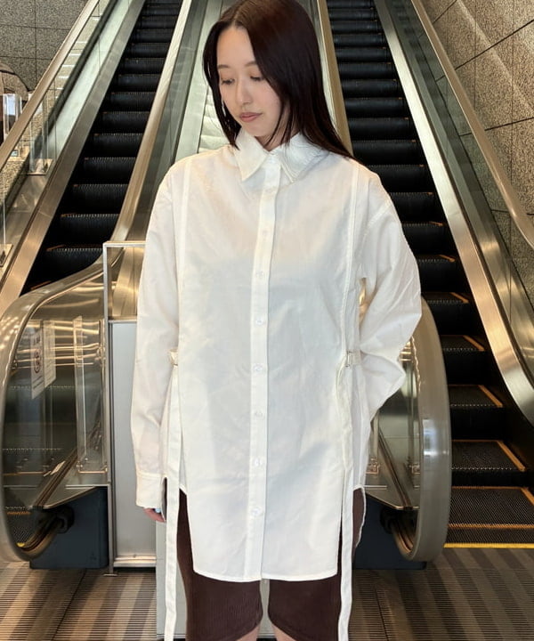 amiriさんの「BEAMS WOMEN｜GHOSPELL / Beth Oversized Shirt」を使ったコーディネート