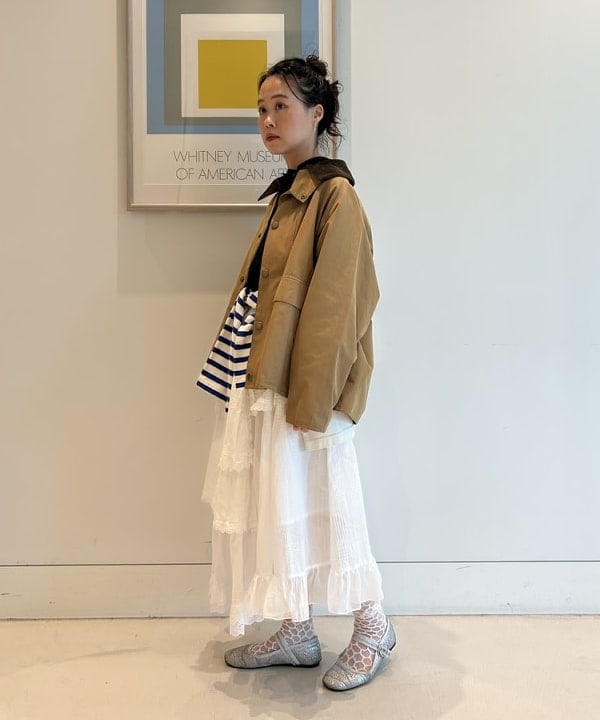 清水 彩乃さんの「BEAMS WOMEN｜【別注】Barbour / Thornbury Jacket」を使ったコーディネート