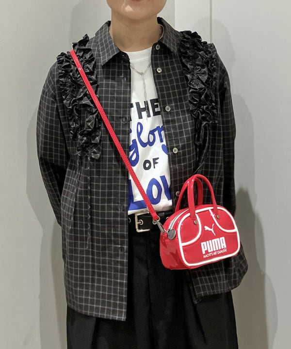 土田 達也さんの「BEAMS WOMEN｜チェック フリル ブレード シャツ」を使ったコーディネート