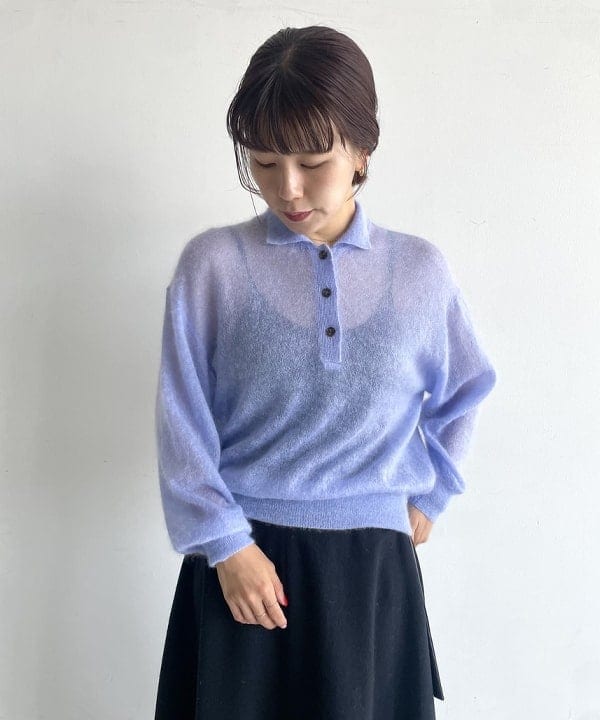 SAKAIさんの「BEAMS WOMEN｜【別注】BATONER / シアー モヘヤ ポロニット」を使ったコーディネート
