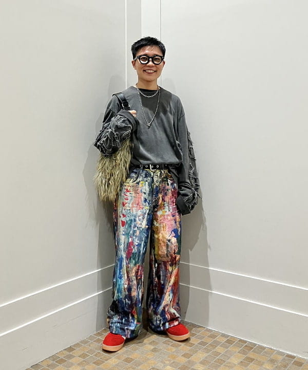 土田 達也さんの「BEAMS WOMEN｜ロング ファー バッグ」を使ったコーディネート