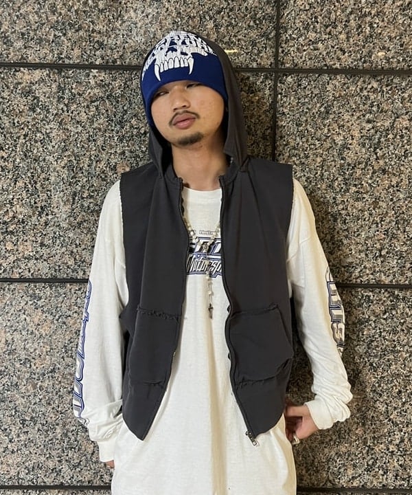 ムファサさんの「BEAMS WOMEN｜スウェット フルジップ パーカー ノースリーブ」を使ったコーディネート