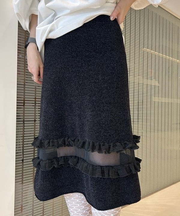 清水 彩乃さんの「BEAMS WOMEN｜maturely / ワイヤー メッシュ シアー ハイソックス」を使ったコーディネート