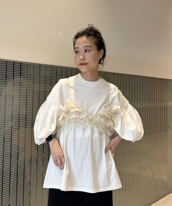 清水 彩乃さんの「BEAMS WOMEN｜maturely / ワイヤー メッシュ シアー ハイソックス」を使ったコーディネート