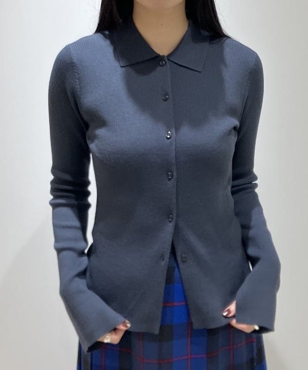 OSUMIさんの「BEAMS WOMEN｜ポリエステル ウール ポロ カーディガン」を使ったコーディネート