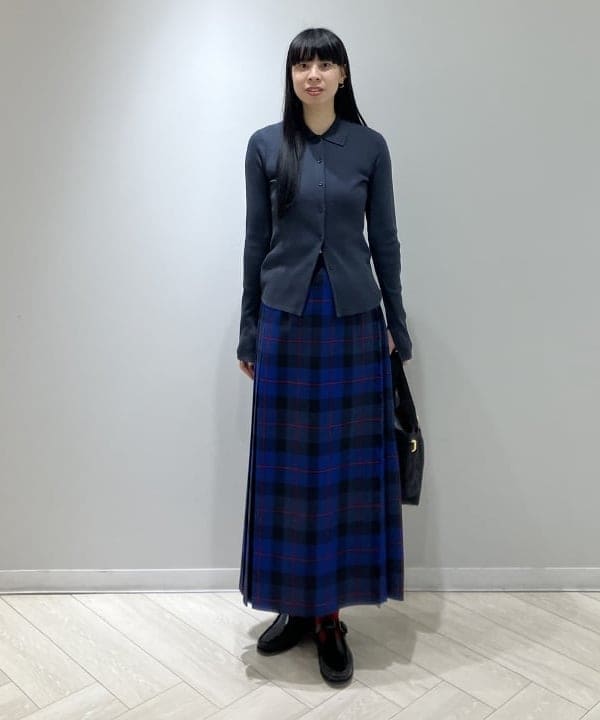 OSUMIさんの「BEAMS WOMEN｜ポリエステル ウール ポロ カーディガン」を使ったコーディネート