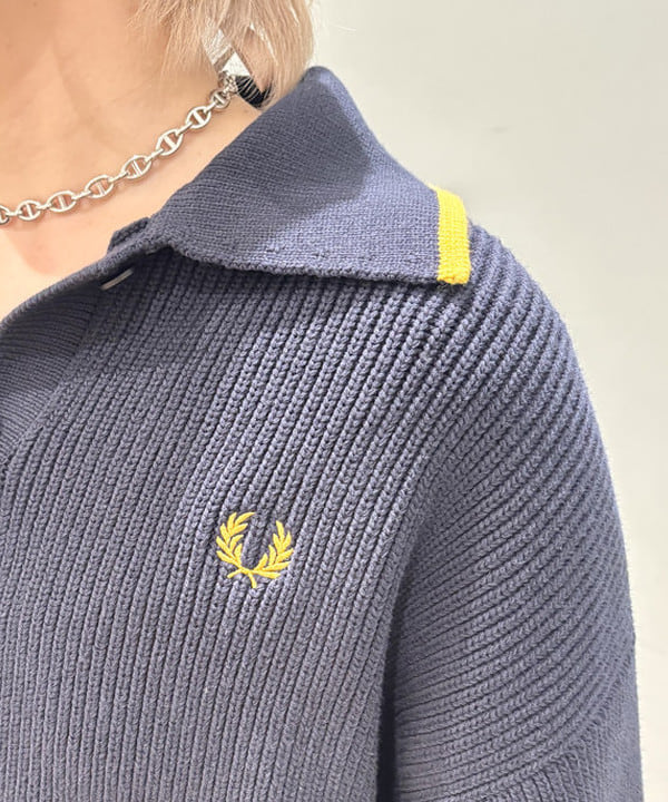 YABUさんの「BEAMS WOMEN｜【別注】FRED PERRY / Tipped Collar Cardigan」を使ったコーディネート