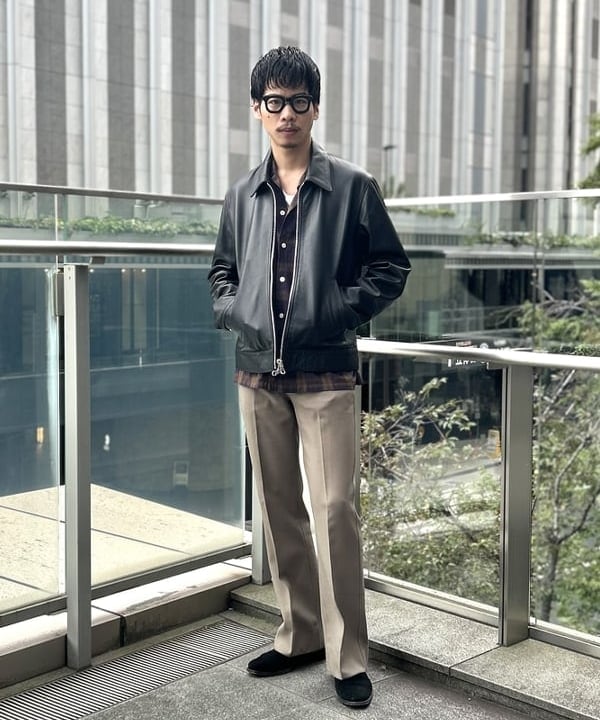 【美品】インコテックス　BEAMS別注　サイドアジャスター　1p　灰　44　秋冬 it51579_4.jpg