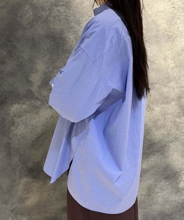 OSUMIさんの「BEAMS WOMEN｜TICCA / ノーカラー ビブヨーク シャツ」を使ったコーディネート