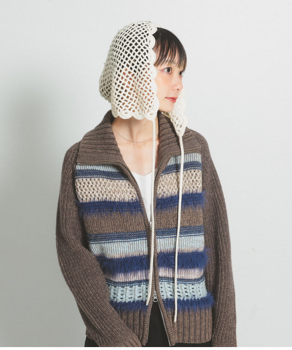 むりょさんの「BEAMS WOMEN｜【別注】キャセ  シャイニーニット バッグ 」を使ったコーディネート