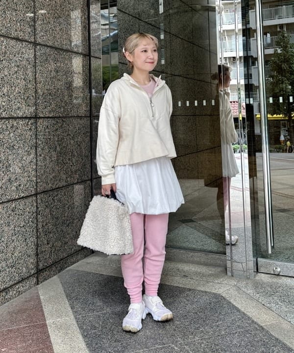 YABUさんの「BEAMS WOMEN｜ボア 2way トートバッグ」を使ったコーディネート