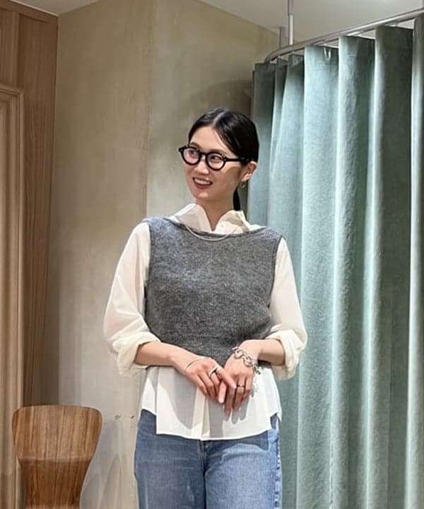 隈元 楓さんの「BEAMS WOMEN｜upper hights / THE CECILIE FLOW デニムパンツ」を使ったコーディネート