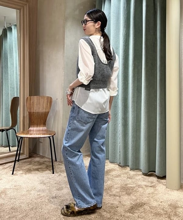 隈元 楓さんの「BEAMS WOMEN｜upper hights / THE CECILIE FLOW デニムパンツ」を使ったコーディネート
