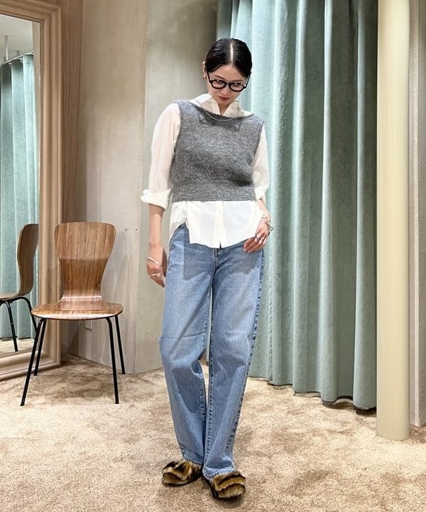隈元 楓さんの「BEAMS WOMEN｜upper hights / THE CECILIE FLOW デニムパンツ」を使ったコーディネート