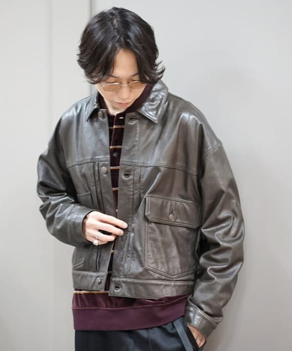 SUDOさんの「BEAMS WOMEN｜シープレザー ショート ジャケット」を使ったコーディネート