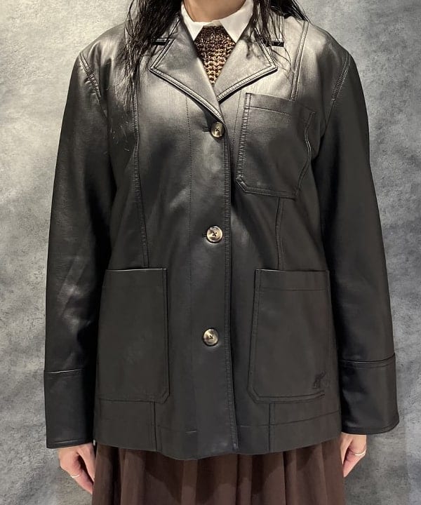 nodokaさんの「BEAMS WOMEN｜BAUM UND PFERDGARTEN / フェイクレザー 3ポケット ジャケット」を使ったコーディネート