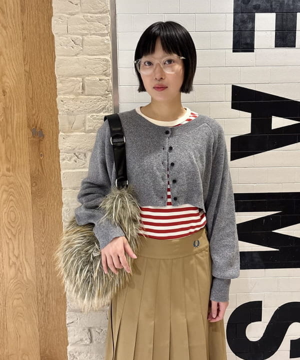 amaさんの「BEAMS WOMEN｜ロング ファー バッグ」を使ったコーディネート