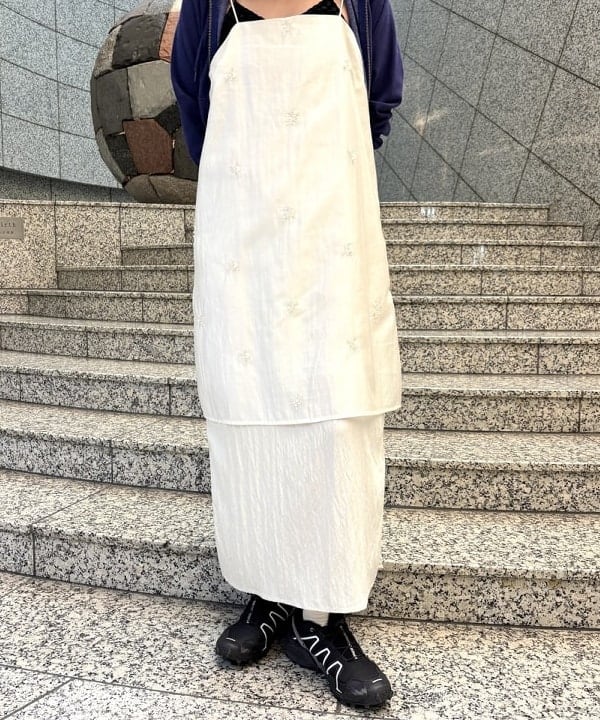 あすかさんの「BEAMS WOMEN｜ビーズ 刺繍 キャミ ワンピース」を使ったコーディネート