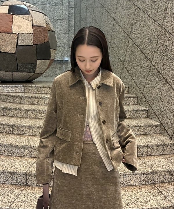 amiriさんの「BEAMS WOMEN｜モール ステンカラー ジャケット」を使ったコーディネート